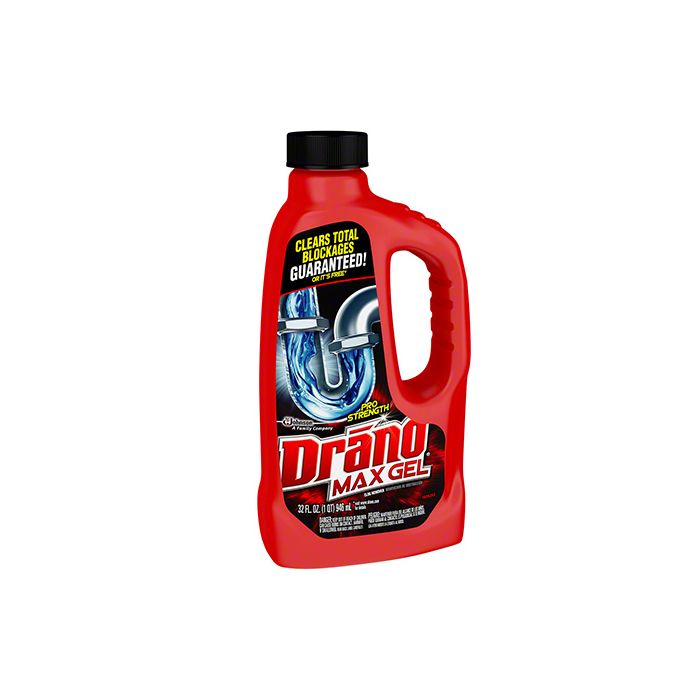 Drano Drain Clog Opener, Max Gel with Bleach, 32 oz (12-count)