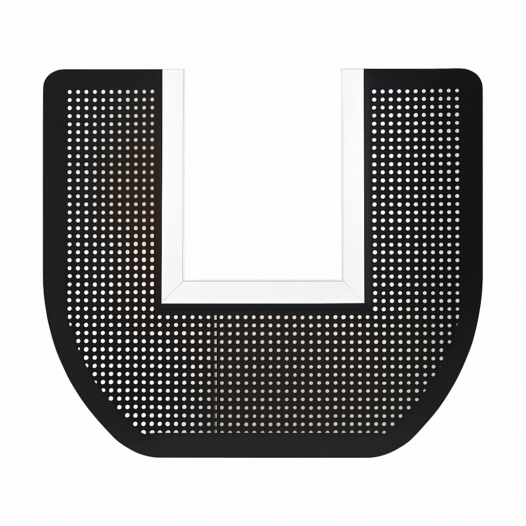 Disposable Urinal Mat, 22&quot; x 22&quot; U-Shape Charcoal, Mountain Air, (6-Count)