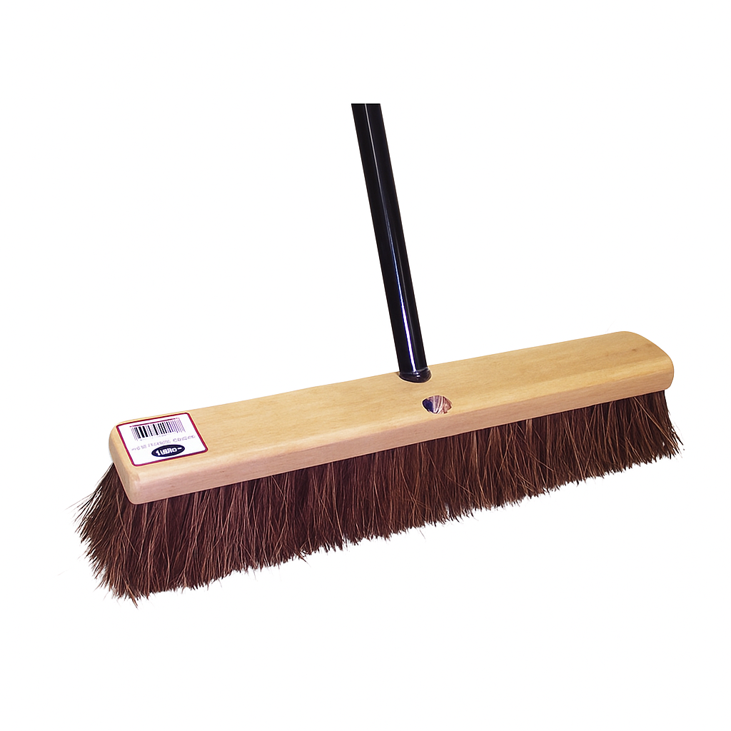 Heavy Garage Broom Outdoor 18&quot; W/Long Handle