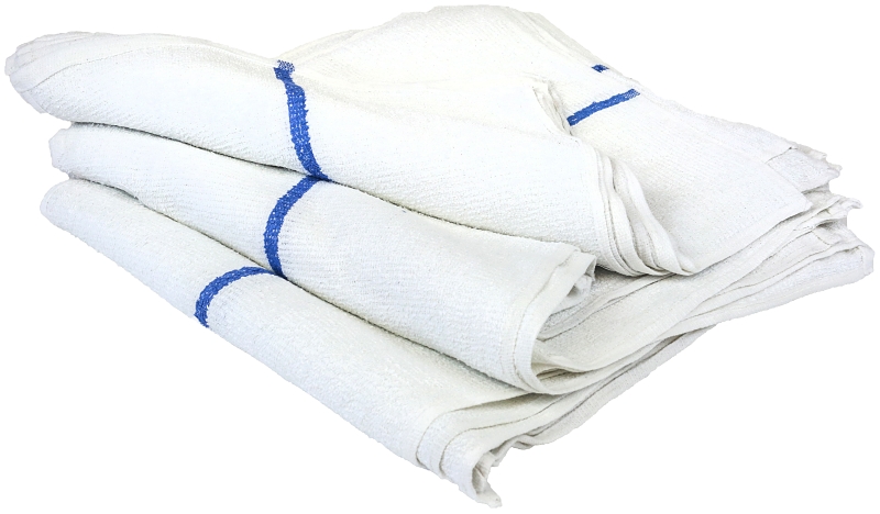Cotton White Wiping Terry Rags White (8-Pack)