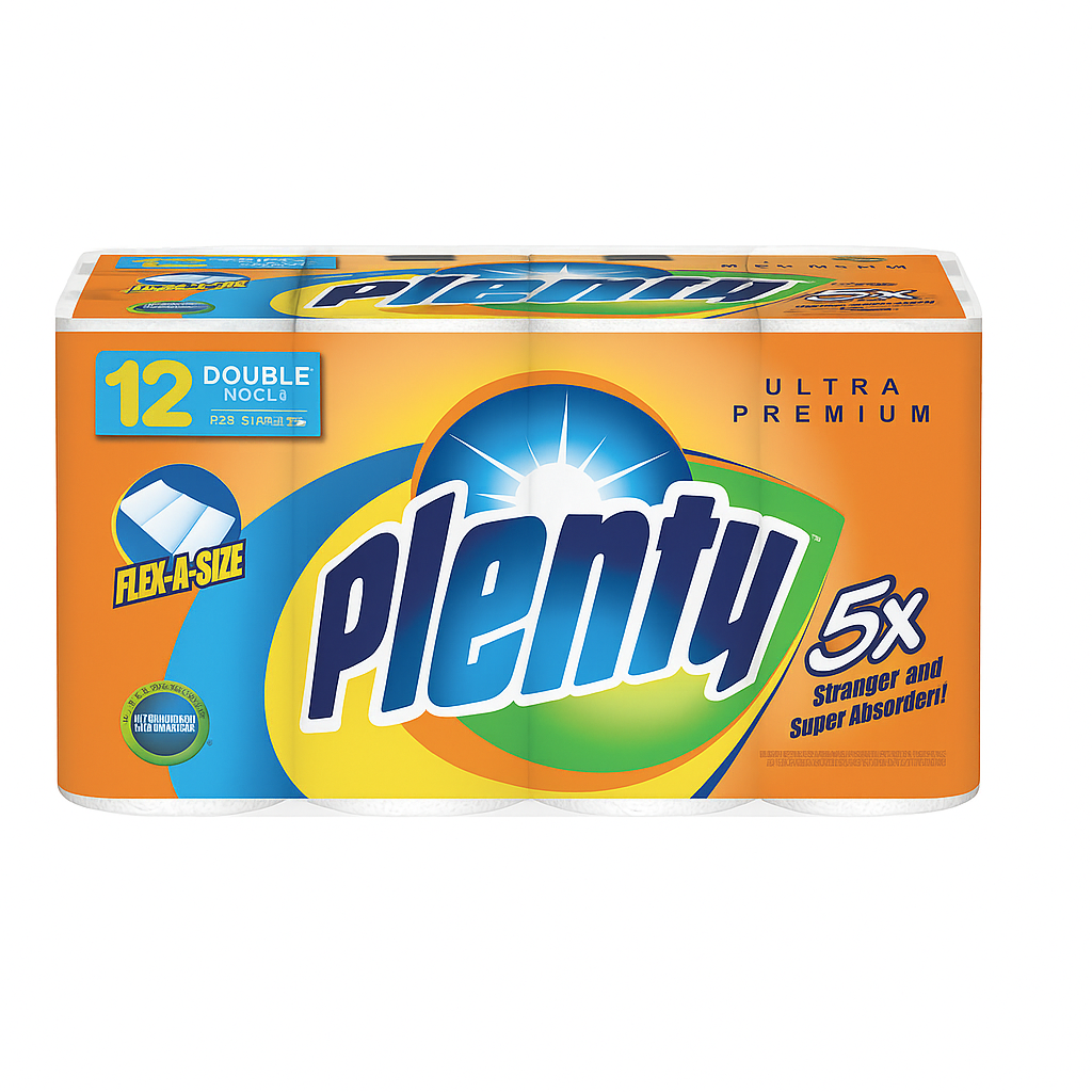 Premium Paper Towel, 15 Rolls Plenty