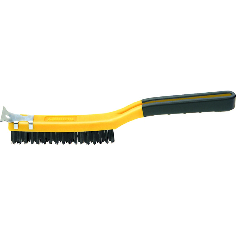 Wire Brush Long Handle W/Scraper