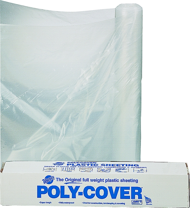 Drop Cloth Poly Sheeting 10&#39;x100&#39; 4 Mil Roll