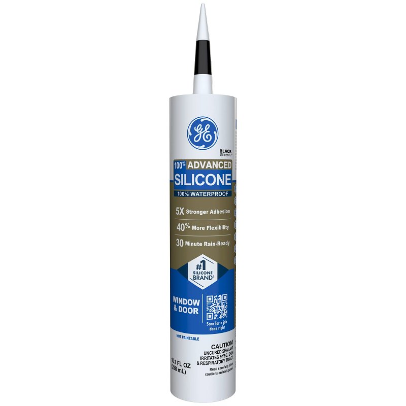 Silicone Black Window &amp; Door 9.8 Oz (12-Count)