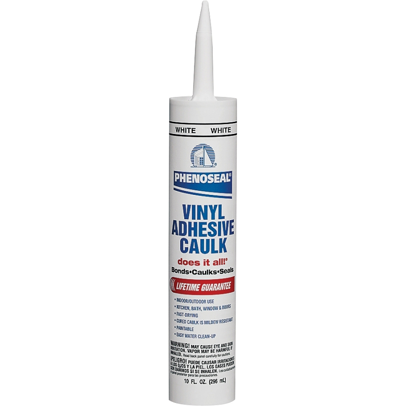 Phenoseal Vinyl Caulk White 10.1 Oz (12-Count)