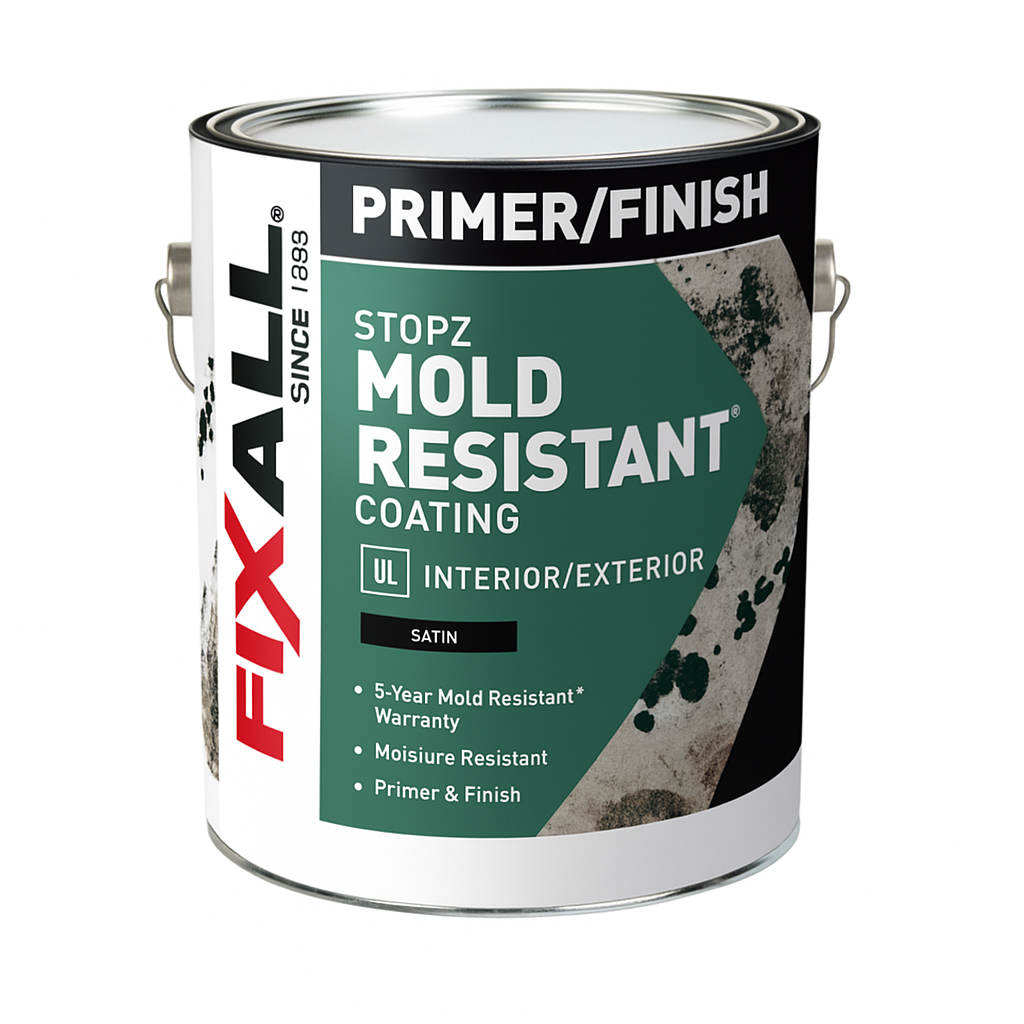 Fixall Mold Resistant Primer, 1 Gallon, White