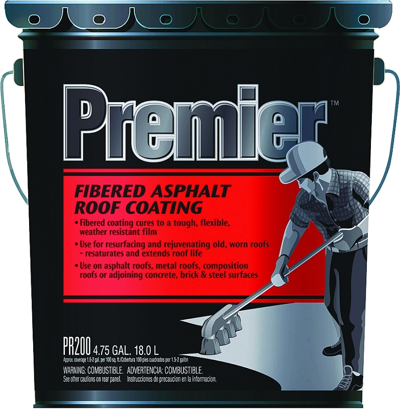 Aluminum Roof Coating, 5 Gallon Fibered (For Repairing Existing Roofs)