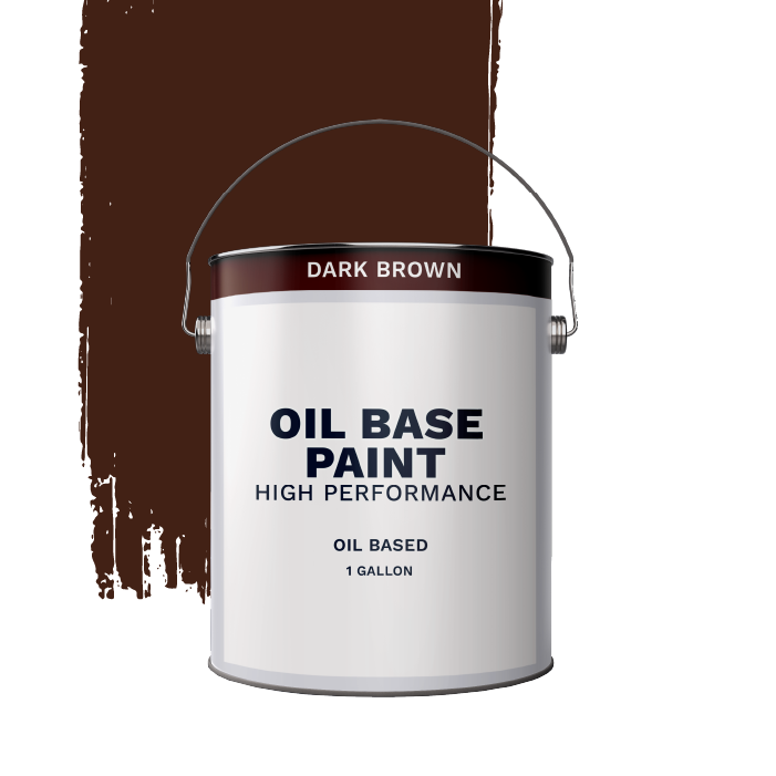 Alkyd Oil Base Paint Dark Brown 1 Gallon