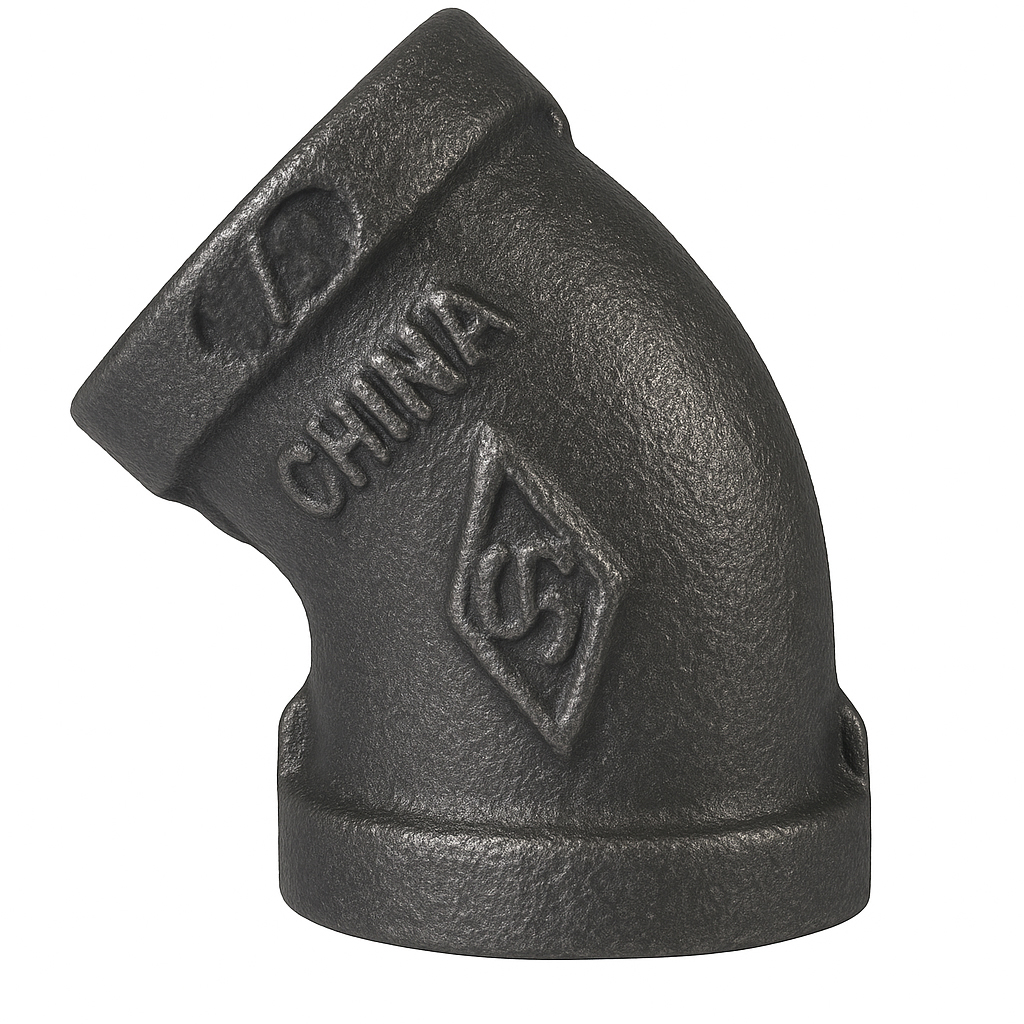 Black Elbow 2&quot; 45 Degree