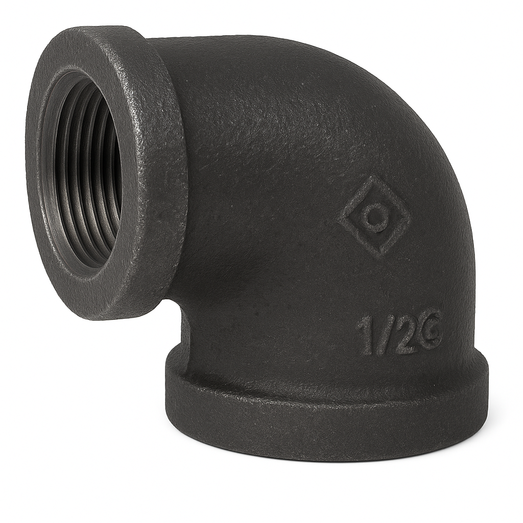 Black Reducing Elbow 1 1/2&quot; x 1 1/4&quot;