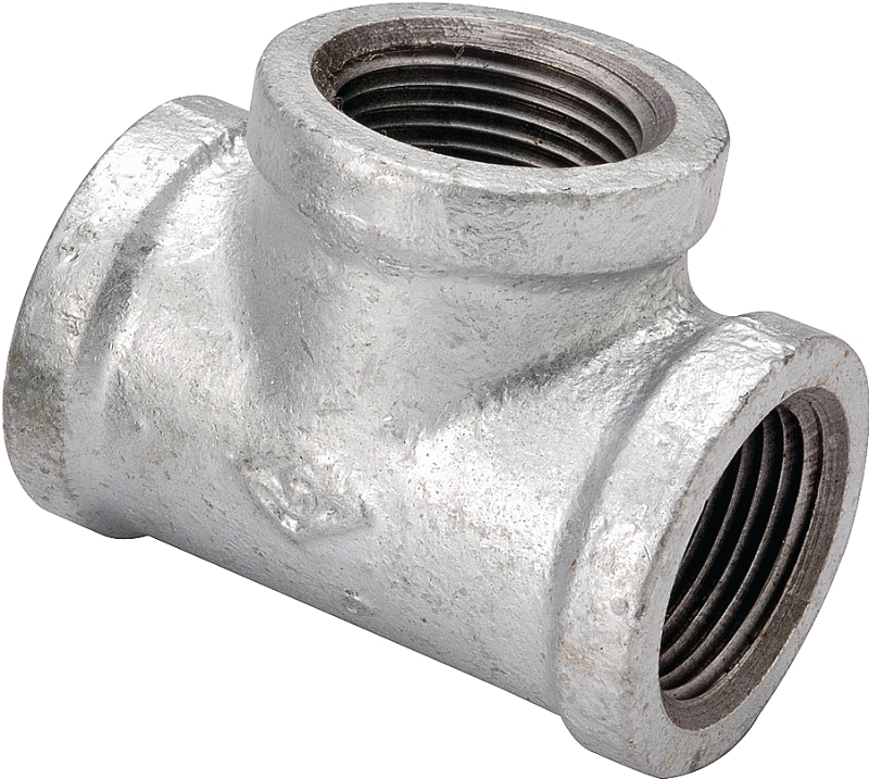 Galvanized Reducing Tee 2&quot; x 1 1/4&quot;
