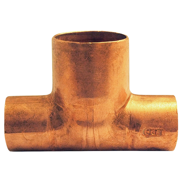 Copper Reducing Tee 1 1/4&quot; x 1&quot;