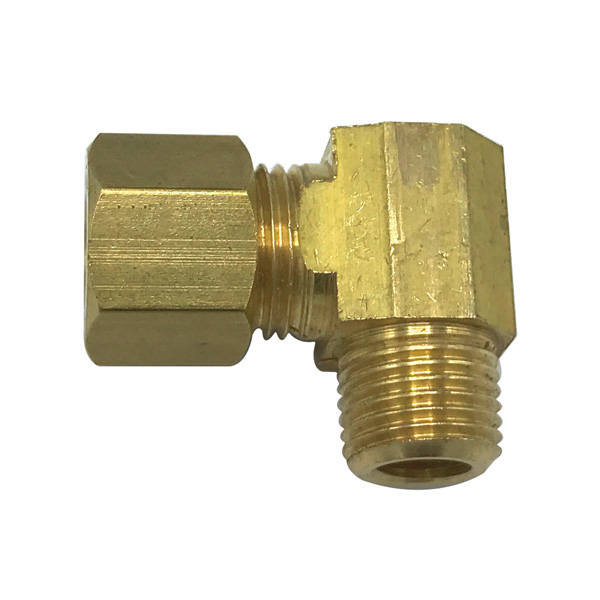 Compression Elbow 3/8&quot; Comp. x 3/8&quot; Male, Brass