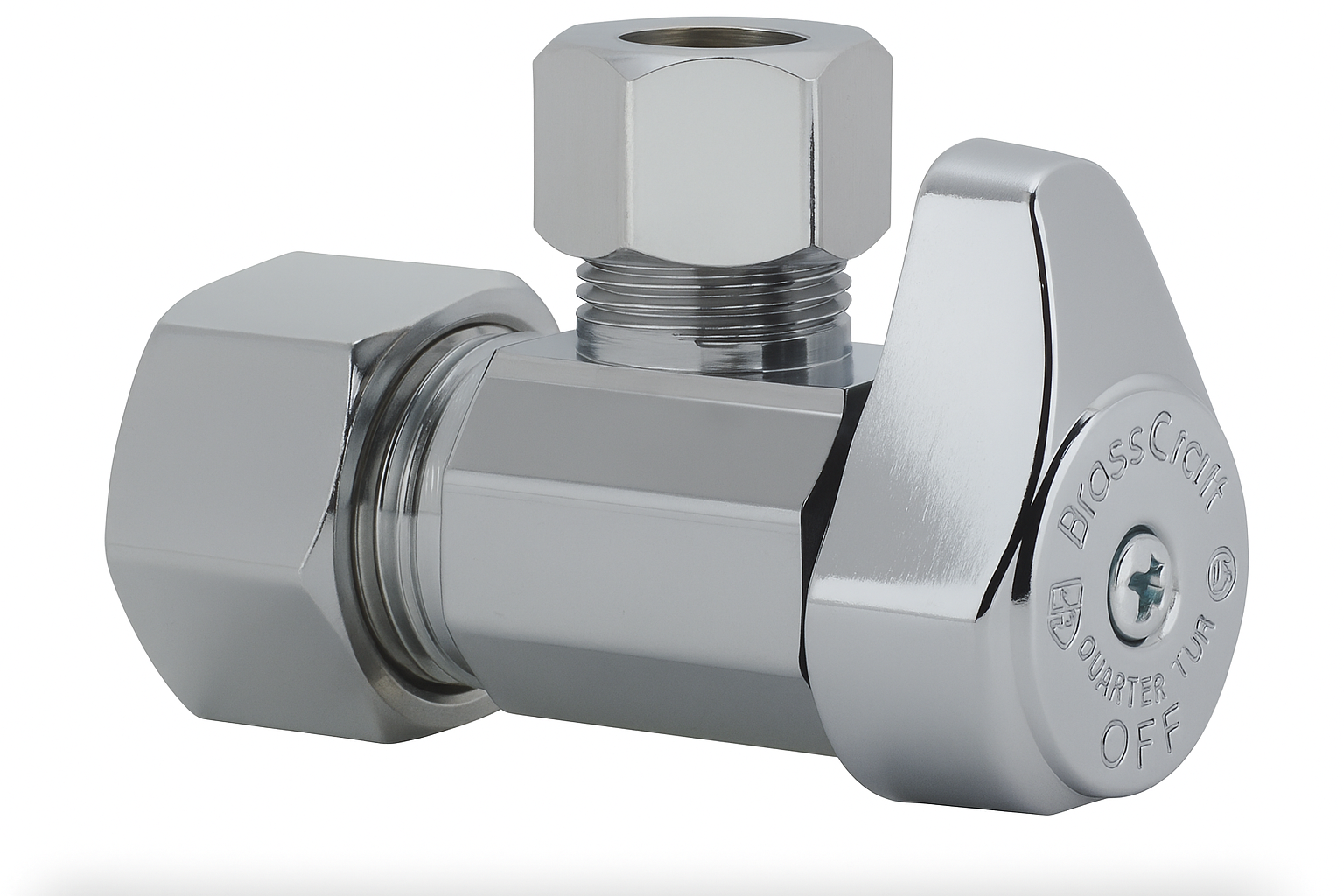 Speedy Shut Off Valve Angle 1/2&quot; x 3/8&quot; BrassCraft