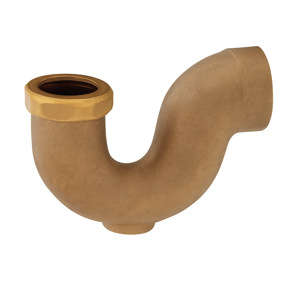 NY Trap 2&quot; x 1 1/2&quot; Rough Brass