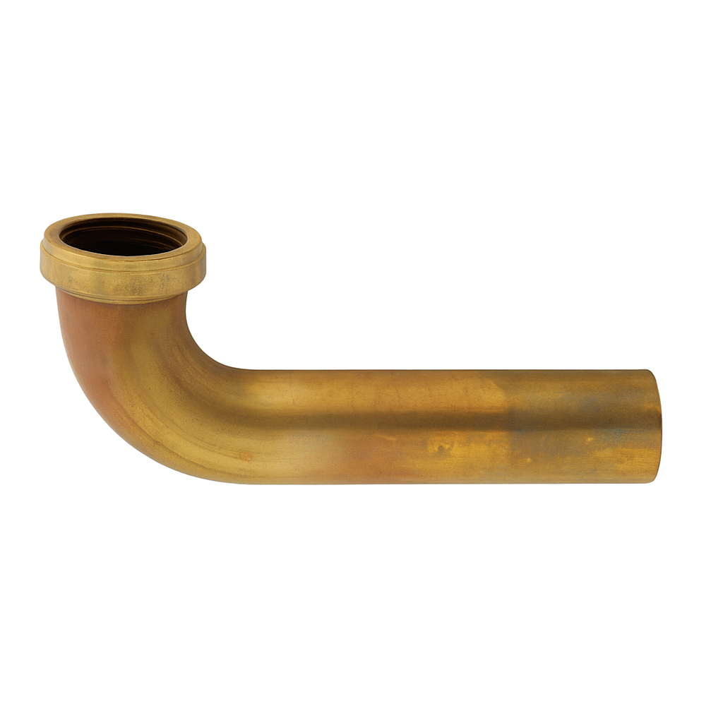Waste Bend 1 1/2&quot; x 24&quot; Rough Brass 22 Gauge
