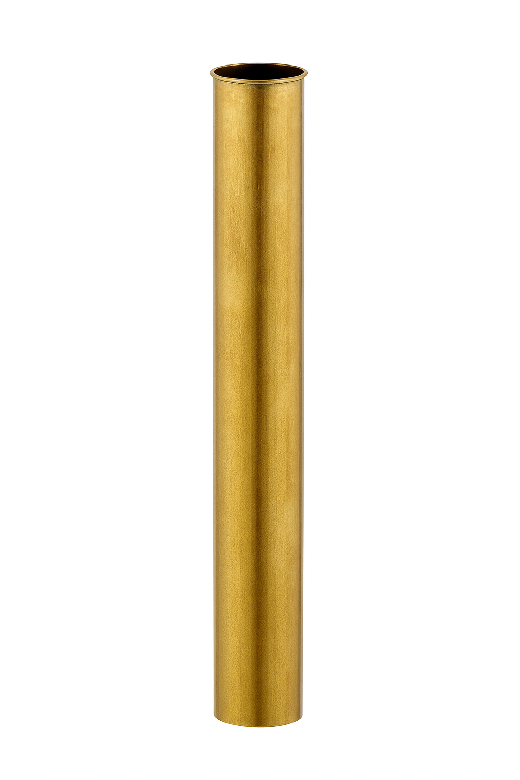 Flanged Tail Piece 1 1/2&quot; x 18&quot; Rough Brass 22 Gauge