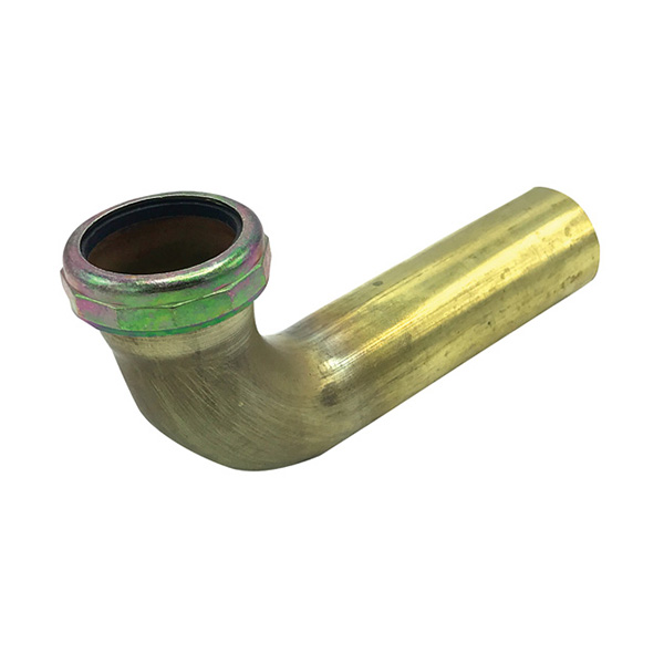 Waste Bend 1 1/2&quot; x 6&quot; Rough Brass 22 Gauge