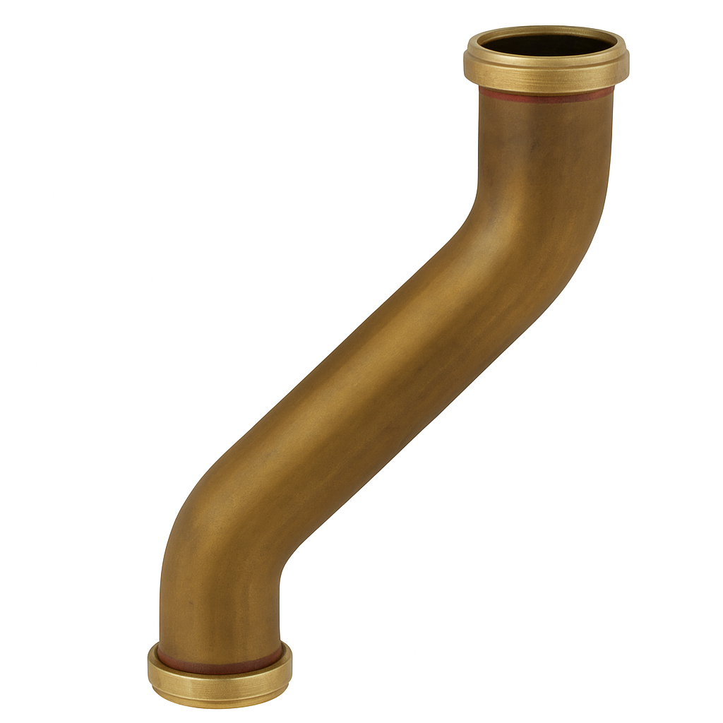 Offset 1 1/2&quot; Rough Brass 17 Gauge