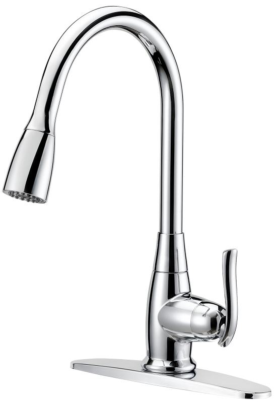 Kitchen Faucet Pull Down 1 or 3-Hole Faucet Hole, Chrome