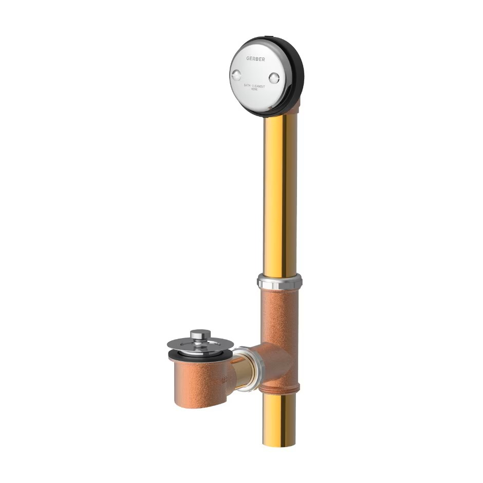 Trip Lever Waste Gerber 41-850, Lift &amp; Turn Fit-All Drain,