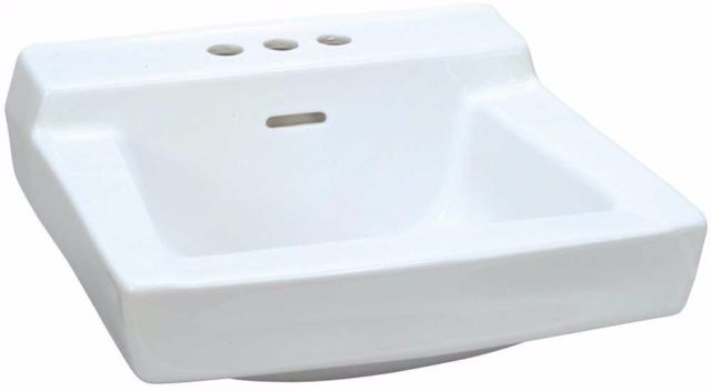 Wall Hung Sink 19&quot; X 17&quot; 4&quot; White, (Import)