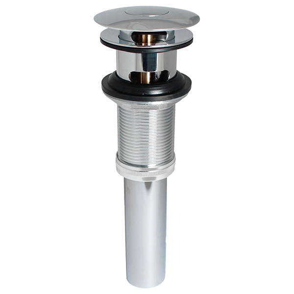 One Touch Pop Up Drain With Overflow 1 1/4&quot;, Brass