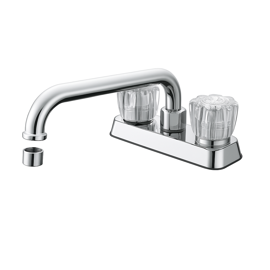 Slop Sink Faucet 4&quot; Center Low Spout