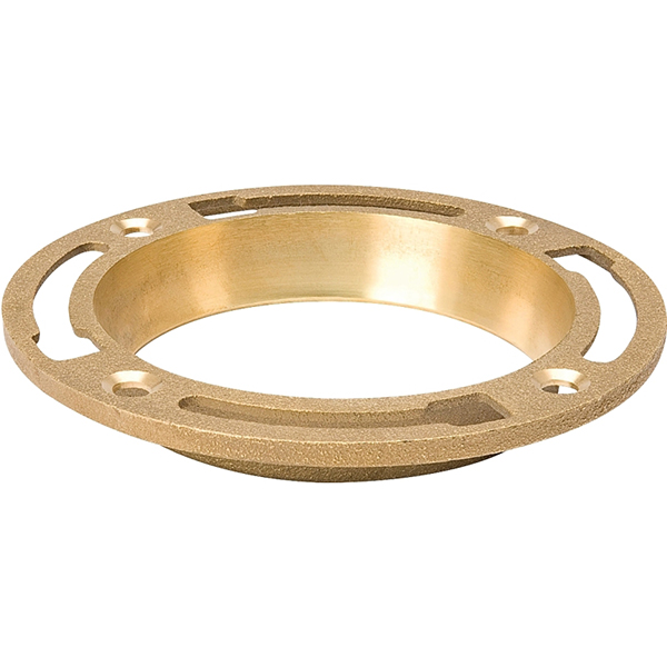 Floor Flange 4&quot; Deep Seal, Brass
