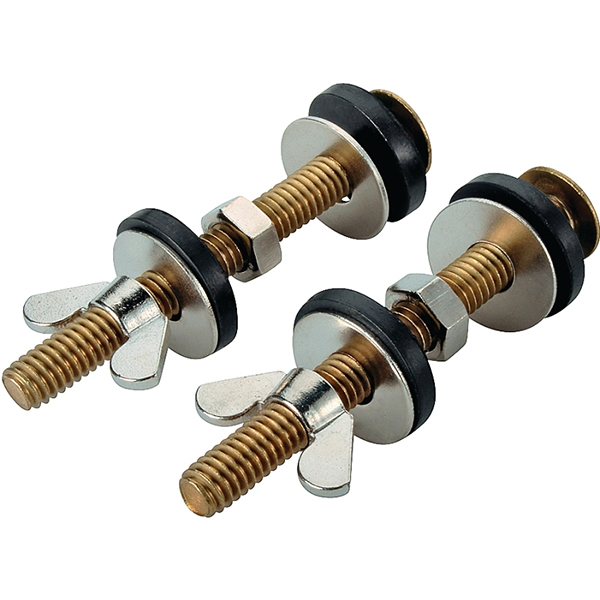 89056 Close Couple Bolt Toilet Tank-to-Bowl Connector Kit, Brass, Pair
