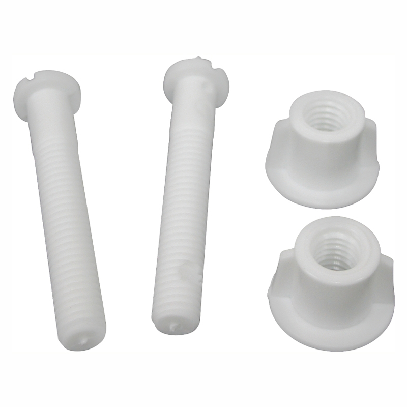 Toilet Seat Hinge Bolts, Plastic, Pair,