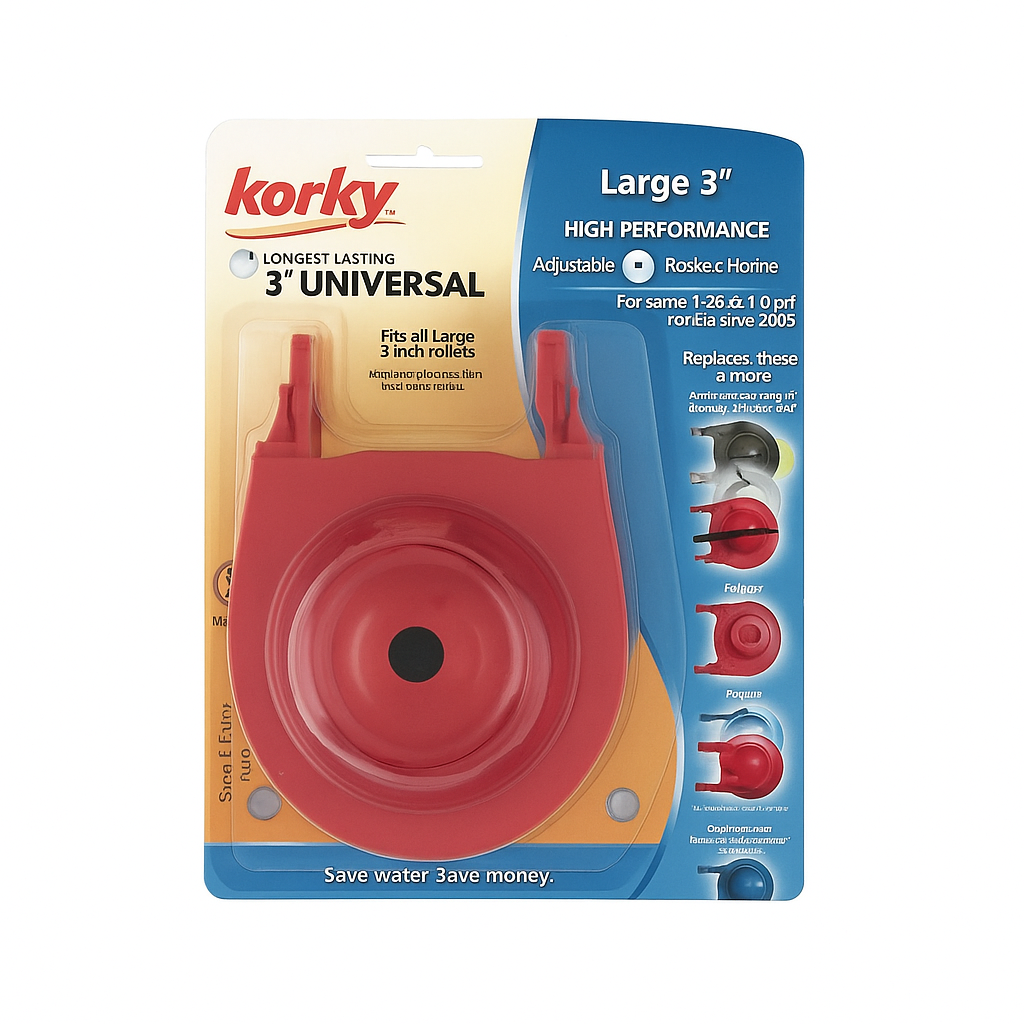 Toilet Flapper Korky #3060BP, Red 3&quot;
