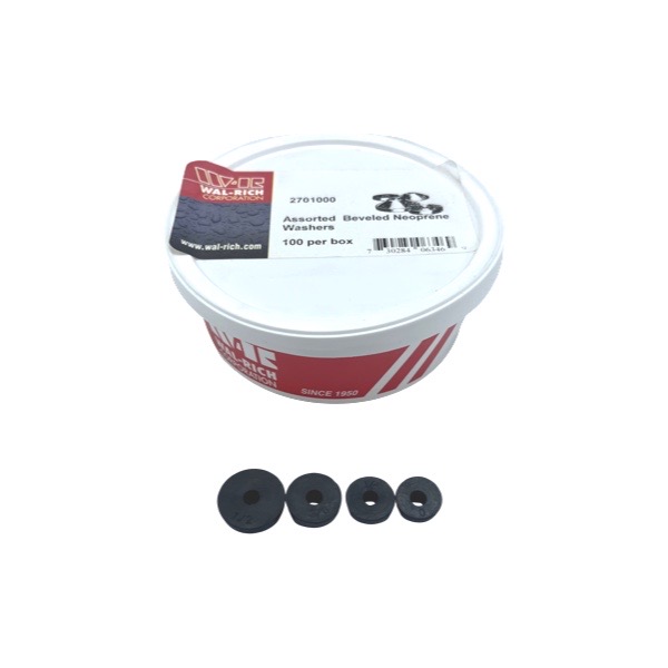 Faucet Washers Beveled Assorted 100/Pack