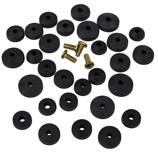 Black Faucet Washers Beveled 1/4L