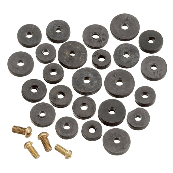 Black Faucet Washers Flat Assorted 100/Bx Flat