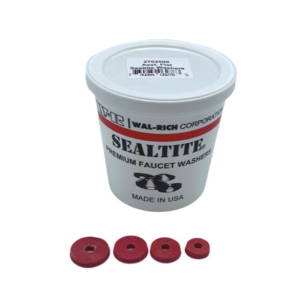 Faucet Washers Red Flat Assorted 100/Pack, Premium,