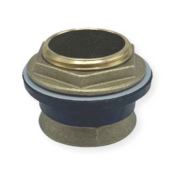 Closet Spud 1 1/4&quot; x 1 1/4&quot; Brass