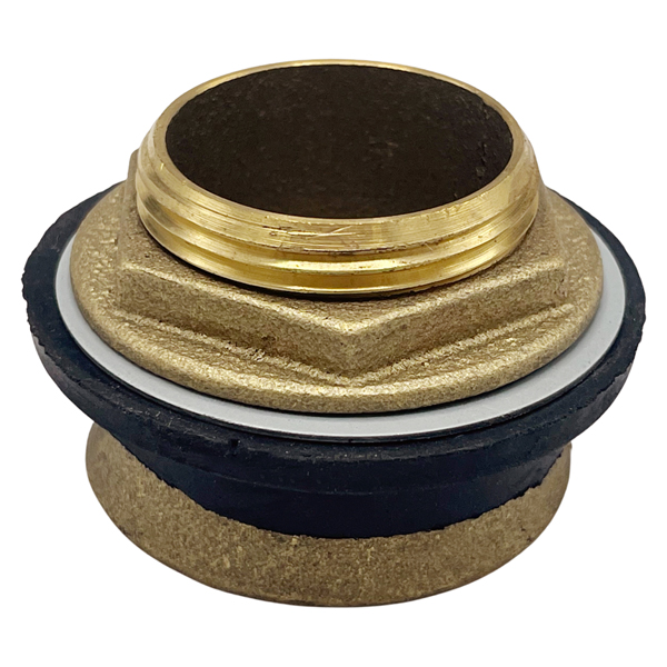 Closet Spud 1 1/2&quot; x 1 1/4&quot; Brass