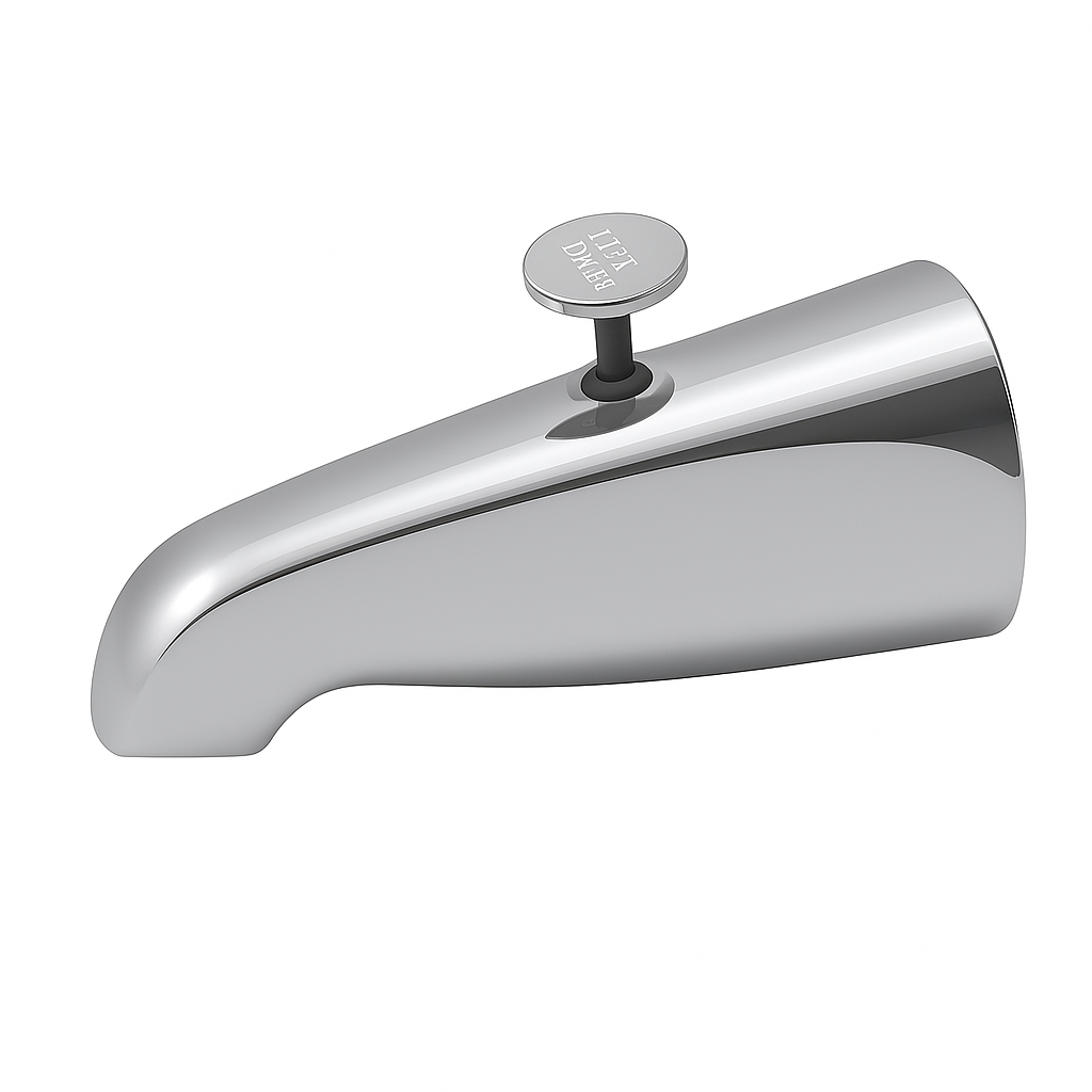 Bathtub Diverter Spout Rear Pull Brass